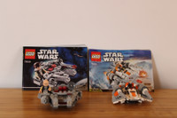 Lego Star Wars millennium falcon and snowspeeder 75030,60085