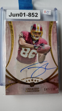 2013 TOPPS MUSEUM AUTO AUTOGRAPH JORDAN REED ROOKIE CARD /130