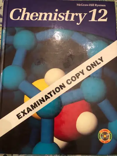 Offering a used copy of McGraw-Hill Ryerson Chemistry 12 textbook, perfect for Grade 12 students stu...