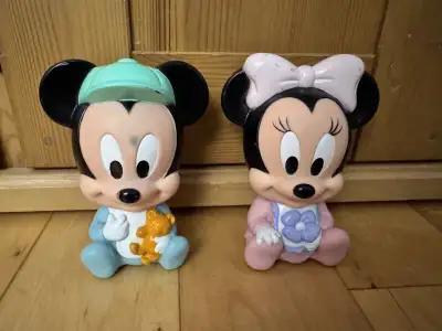 Vintage Disney Mickey and Minnie Baby Squeak Toys , View more
