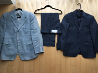 Andrew Fezza Men's Suit Blue Slim Fit 38S 31W and Blazer 38R