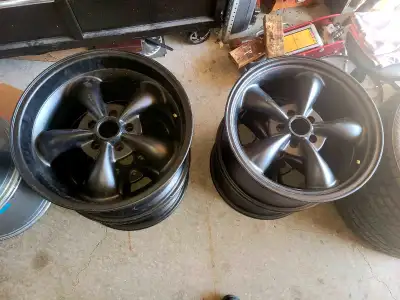 (2) 18x9 (2) 18x10 Fits 94-04 Mustang. NO BENDS, NO CRACKS, NO ROAD RASH Painted all black. Was goin...