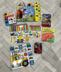 Toddler books & wipe learning books 