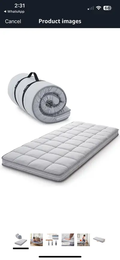 Brand new Size full Jamdok 4Inch Cot Mattress Topper,Gel Infused Memory Foam,Machine Washable Thicke...