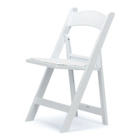 White Resin Folding Chair for rent
