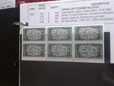 Canadian Stamps- Four Blocks from 1969, View more
