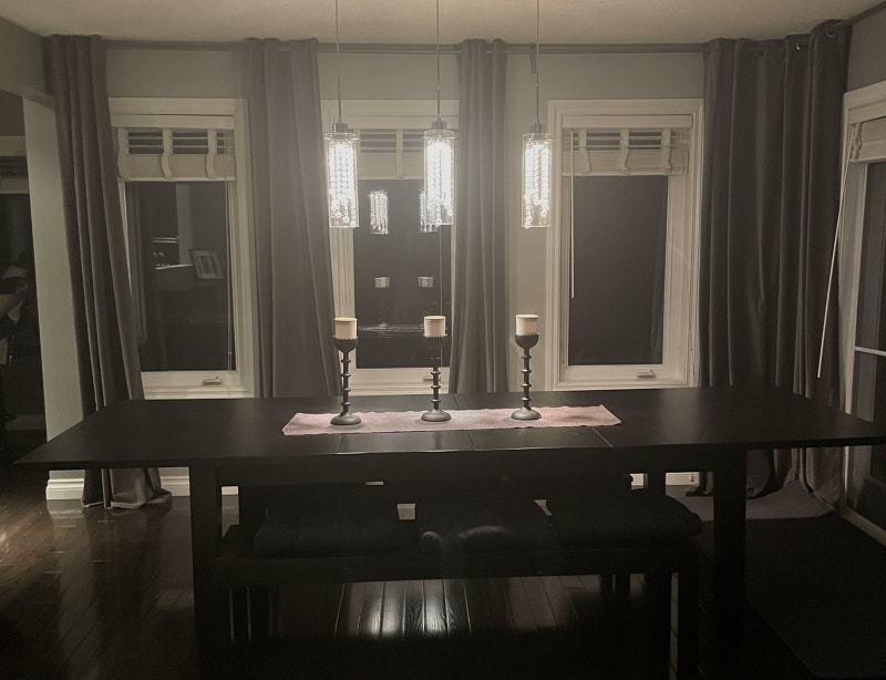 Dark Wood Dining Table w/Benches Dining Tables & Sets Strathcona