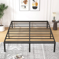 ALDRICH King Size 14" Metal Bed Frame, Holds 3000 lbs NEW