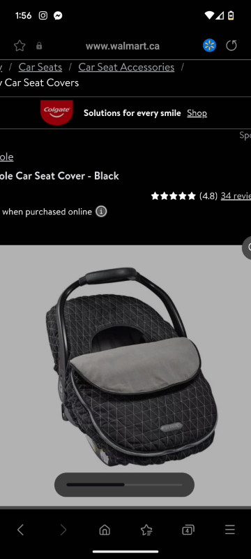 J J Cole Car Seat Cover in Strollers, Carriers & Car Seats in Kawartha Lakes - Image 2