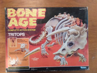 Bone Age Tritops Triceratops Dinosaur and figure set 1987 Kenner