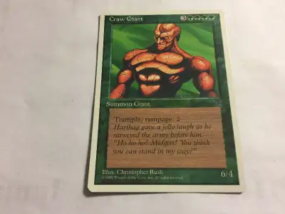 1995 MTG Magic the Gathering CRAW GIANT Chronicles UNPLYD NM -MT, View more