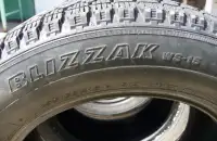 4 Bridgestone Blizzak winter tires  P195/70R15, $100