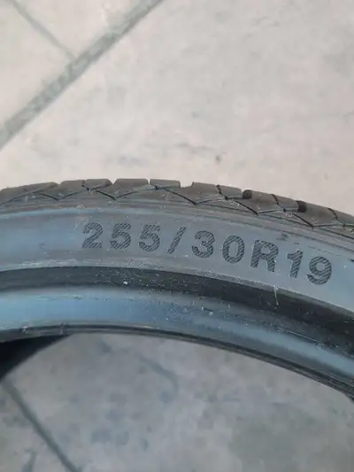 Selling one tire, size 255/30R19. This tire is in used condition, so please review the images carefu...