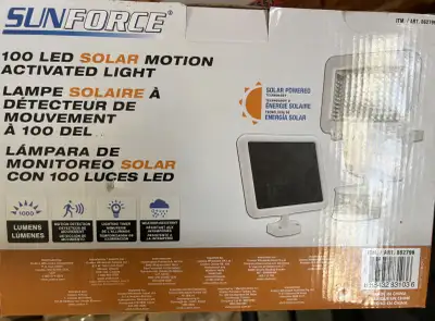 Brand New Sunforce 100 LED Solar Motion Light 180° • 1000 Lumens, View more