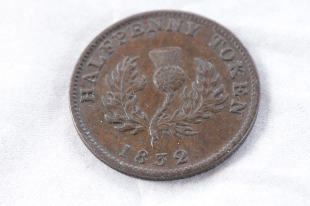 1/2  PENNY TOKEN NOUVELLE ÉCOSSE BR-871 1832 dans Art et objets de collection  à Laval/Rive Nord - Image 3