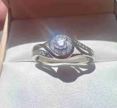 10 k diamond ring, View more