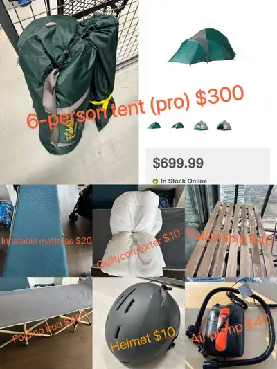 FIRE SALE 50%-90% OFF  --- Camping Gear/Sport Gear, View more