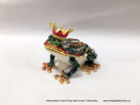 Brand New Handcrafted Bejeweled Frog horse Trinket Boxes OnSale