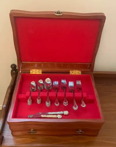 48 pc silverware set made in USA, View more