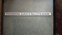 Sign.  Vintage.  Engineering Survey wooden sign.