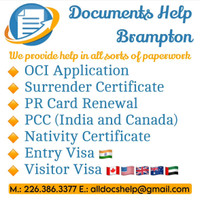 OCI, PR Card, Surrender Certificate, Passport 