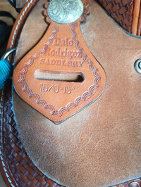 15" dale Rodriguez barrel saddle with matching tackset