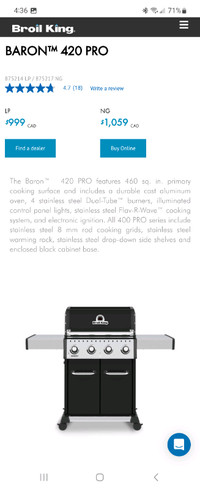 Broil king Baron 420 Pro Lp BBQ 