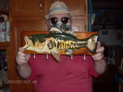 WE ARE TAKING EVERY PRECAUTION FOR THE SAFETY OF EVERYONE. STAY SAFE. home made bass fish key holder...