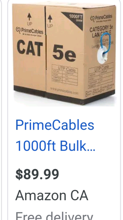 900' NEW CAT 5 ethernet cable / wire, View more
