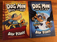 Two DOG MAN hardcover books - $15 for both