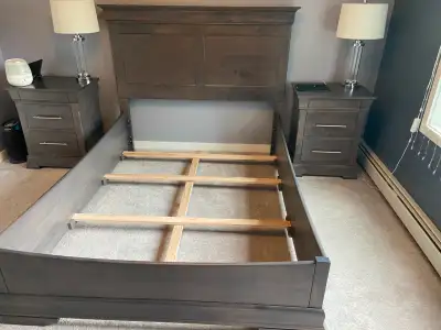 Solid Maple Queen Panel Bed Frame - Handstone Phillipe, View more