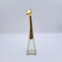 Avon Giraffe Cologne Bottle Clear Empty Gold Glass Perfume Read.
