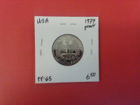 1977 USA  quarter      dollar coin
