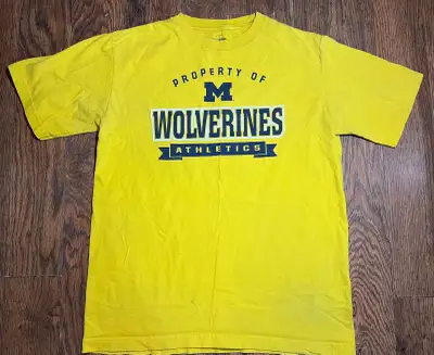 Michigan Wolverines T-Shirt Property of Michigan Athletics Adult Large Maize $15. Shipping available