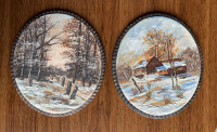 Winter Painting Wall Hanging - Tableau d'hiver Tenture murale