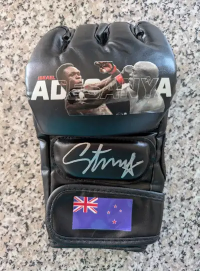 Israel Adesanya Signed Autographed UFC MMA Glove Beckett , View more