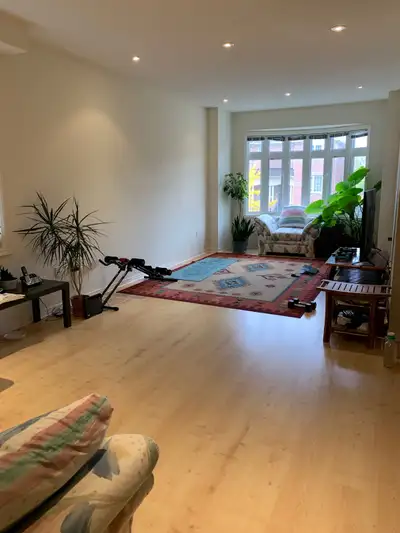 A spacious and bright furnished walk out (on ground) basement with private bathroom and a big window...