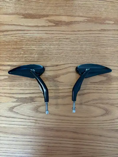 Aftermarket motorcycle mirrors. Came off a 2014 Street Glide. Would fit other models.