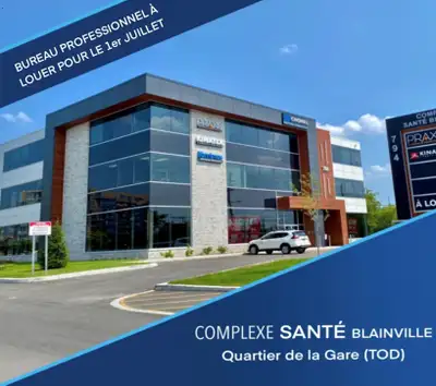 Louez un espace de bureau professionnel idéalement situé au Complexe Santé Blainville, 794 Boul. Cur...