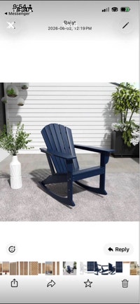 New Navy Blue Adirondack Rocking Chair Mississauga / Peel Region Toronto (GTA) Preview
