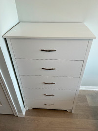 Drawer Dresser - 5 Drawers - White