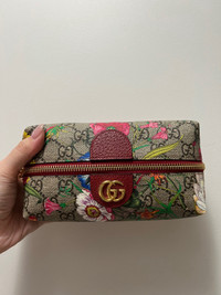Gucci Ophidia Floral GG Supreme Monogram Cosmetic Pouch