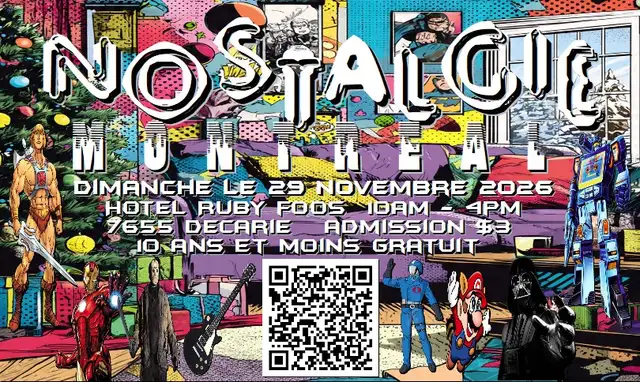 Nostalgie Montreal, the next event will be Sunday, November 29th