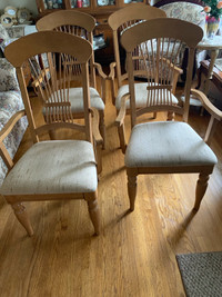 Four High Back Chairs 