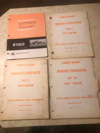 Vintage Massey Ferguson Hay Baler Manuals no.1,no.3, no.9, no.10