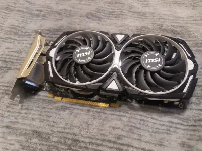 MSI RX 570 ARMOR OC 8 GB GPU: AMD Radeon RX 570 (Polaris 20 XL) Memory: 8GB GDDR5 Boost Clock: 1268...