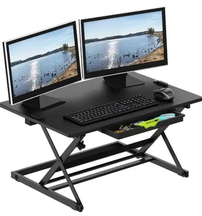 SHW Height Adjustable Desk Riser, View more