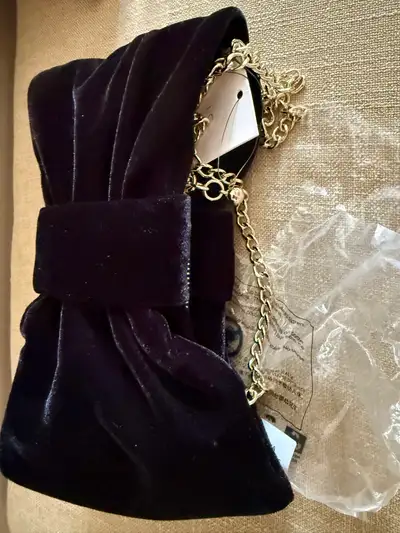 LC Conrad bow velvet gold chain bag brand new $20 retail$49.99, View more