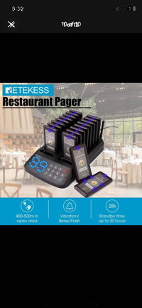 Retekess T115 wireless restaurant pagers (18 pagers total) New 