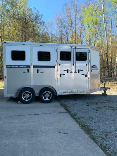 2019 Fletchers 2 Horse Trailer - Bumper Pull Straight Load - Rear & Side Ramp to walk on and walk of...